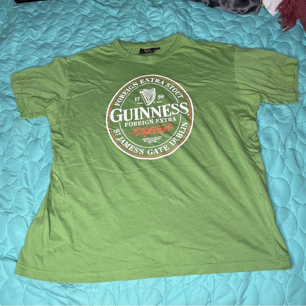 Guinness Irish Beer Green Shirt Size Large